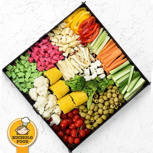 سینی سبزیجات و پنیر